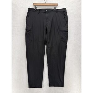 Fabletics The Only Cargo Pant Mens 44x32 Black Stretch Tech Casual Hiking Gym